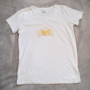 J Crew Collectors Tee Tshirt Crab Cancer Zodiac Sign Graphic S